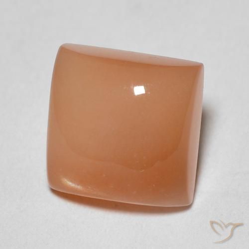 Pedra da Lua pêssego laranja Natural 2.03ct, Quadrado, Translúcido
