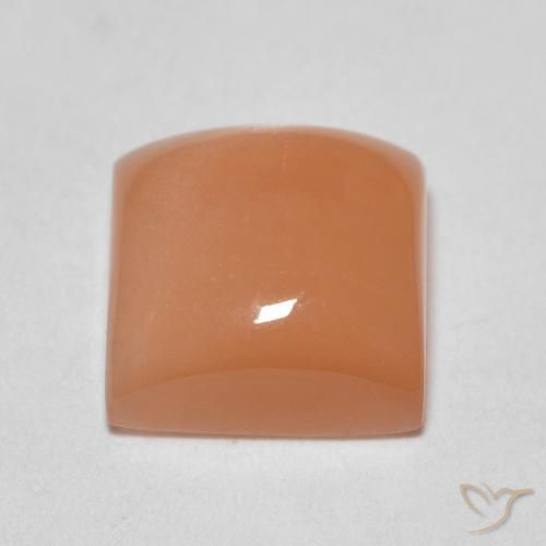 Pedra da Lua pêssego laranja Natural 2.03ct, Quadrado, Translúcido