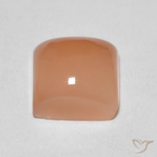 Pedra da Lua pêssego laranja Natural 1.79ct, Quadrado, Translúcido