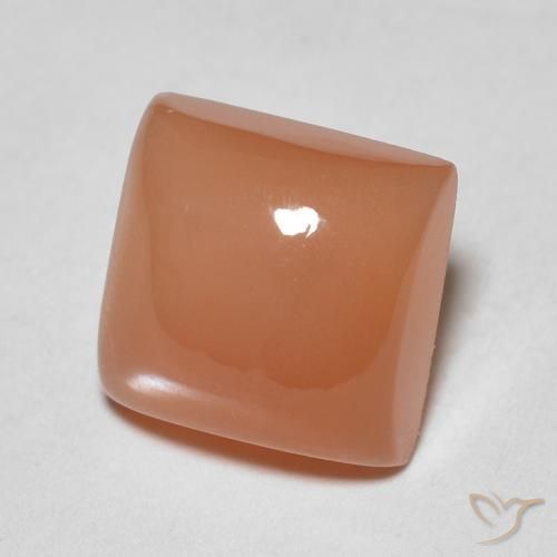 Pedra da Lua Laranja Médio Natural 1.92ct, Quadrado, Translúcido