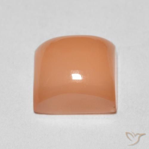 Pedra da Lua pêssego laranja Natural 1.78ct, Quadrado, Translúcido