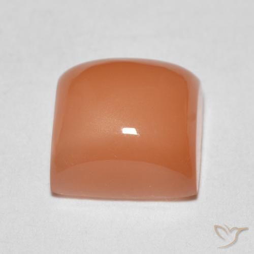 Pedra da Lua Laranja Melão Natural 2.17ct, Quadrado, Translúcido