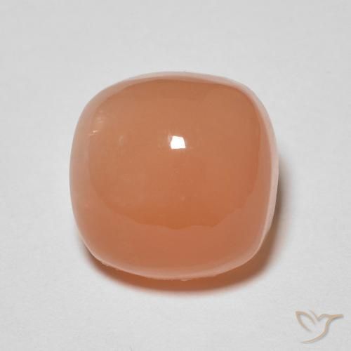 2.90ct Natural Laranja Melão Pedra da Lua, Almofada, Translúcido