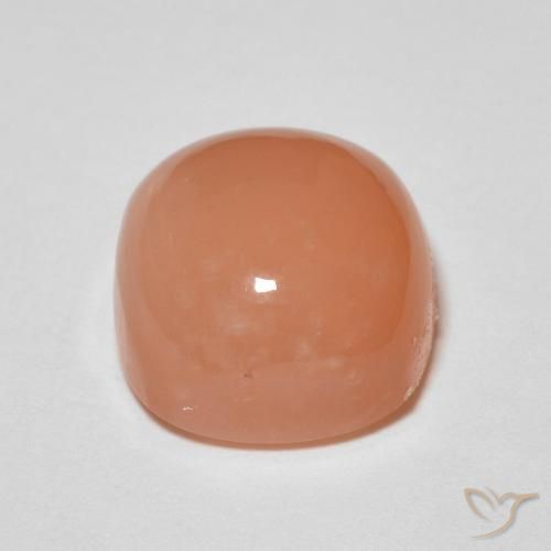 Pedra da Lua Laranja Melão Natural 2.90ct, Almofada, Translúcido