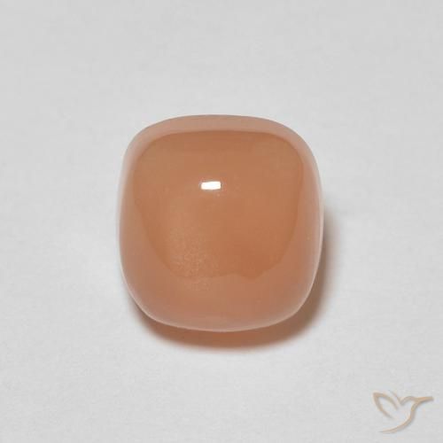 1.13ct Natural Laranja Melão Pedra da Lua, Almofada, Translúcido