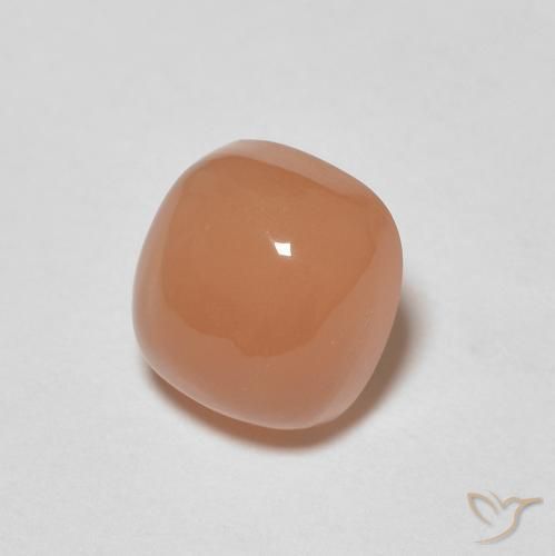 Pedra da Lua Laranja Melão Natural 1.13ct, Almofada, Translúcido