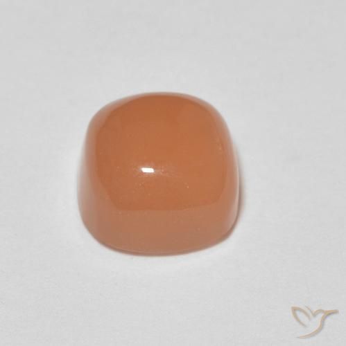 Pedra da Lua Laranja Melão Natural 1.13ct, Almofada, Translúcido