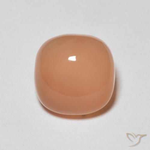 2.08ct Natural pêssego laranja Pedra da Lua, Almofada, Translúcido
