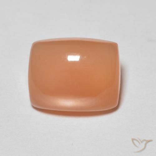 2.13ct Natural Laranja Médio Pedra da Lua, Almofada, Translúcido