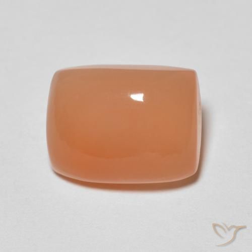 2.32ct Natural Laranja Médio Pedra da Lua, Almofada, Translúcido