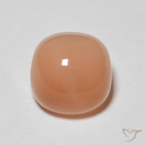 2.40ct Natural pêssego laranja Pedra da Lua, Almofada, Translúcido