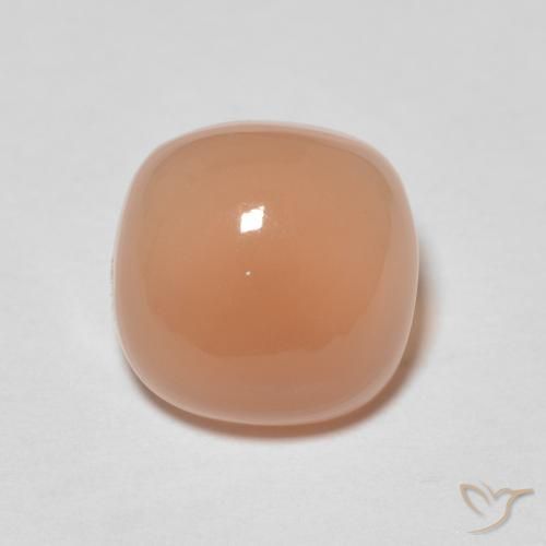 2.12ct Natural pêssego laranja Pedra da Lua, Almofada, Translúcido