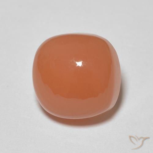 2.85ct Natural Laranja claro Pedra da Lua, Almofada, Translúcido