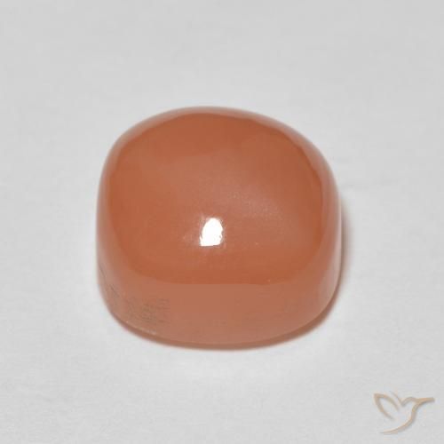 Pedra da Lua Laranja claro Natural 2.85ct, Almofada, Translúcido