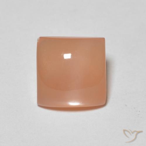 1.65ct Natural Laranja Médio Pedra da Lua, Quadrado, Translúcido