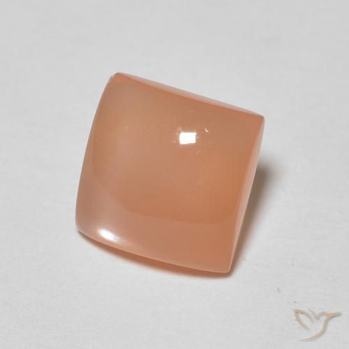 Pedra da Lua Laranja Médio Natural 1.65ct, Quadrado, Translúcido