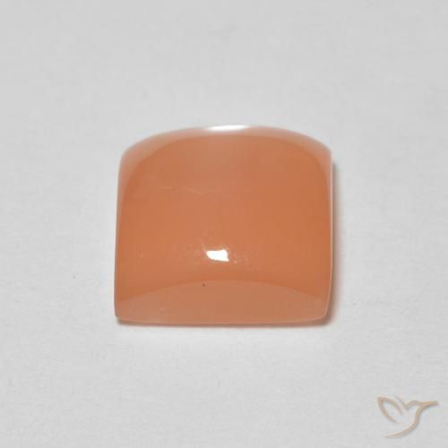 Pedra da Lua Laranja Médio Natural 1.65ct, Quadrado, Translúcido