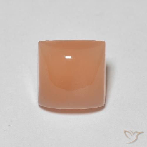 1.63ct Natural Laranja Médio Pedra da Lua, Quadrado, Translúcido