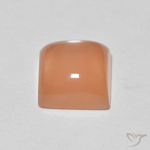 Pedra da Lua Laranja Melão Natural 1.98ct, Quadrado, Translúcido
