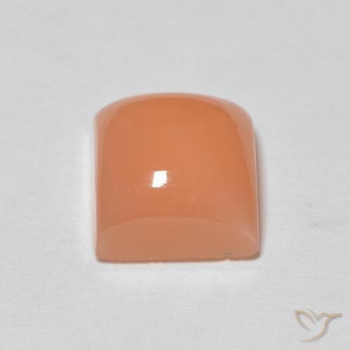 Pedra da Lua pêssego laranja Natural 2.22ct, Quadrado, Translúcido