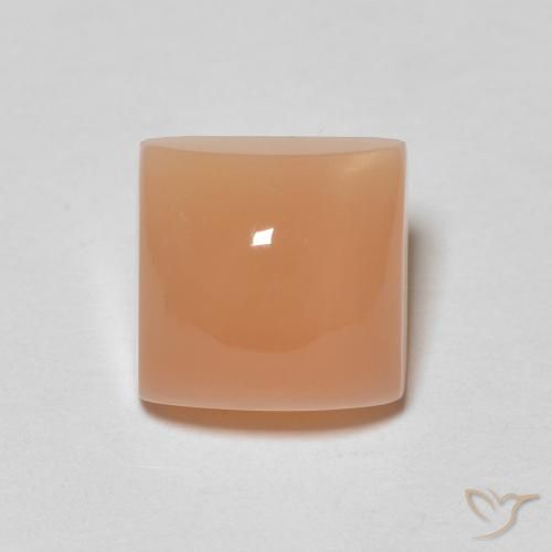 2.23ct Natural pêssego laranja Pedra da Lua, Quadrado, Translúcido