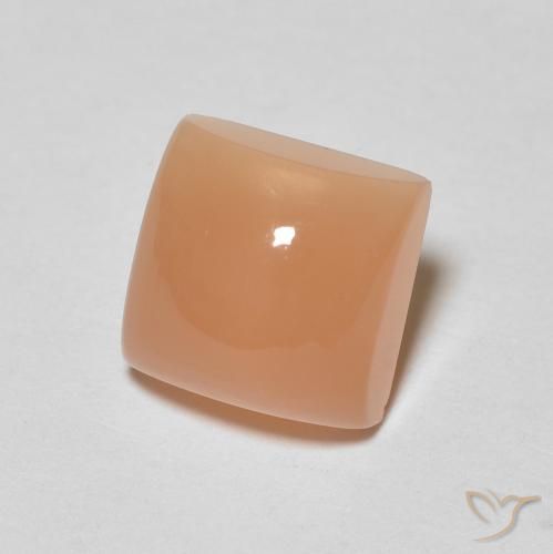 Pedra da Lua pêssego laranja Natural 2.23ct, Quadrado, Translúcido