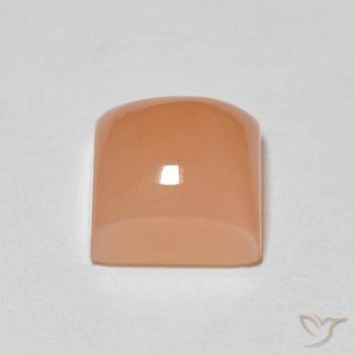 Pedra da Lua pêssego laranja Natural 2.23ct, Quadrado, Translúcido