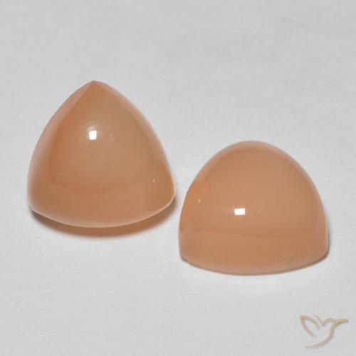 Pedras preciosas de Pedra da Lua Medium Dark-Orange natural de 4.18 ct, Trilhão, Translúcido