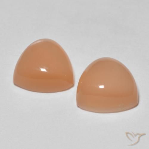 Pedras preciosas de Pedra da Lua Medium Dark-Orange natural de 4.18 ct, Trilhão, Translúcido