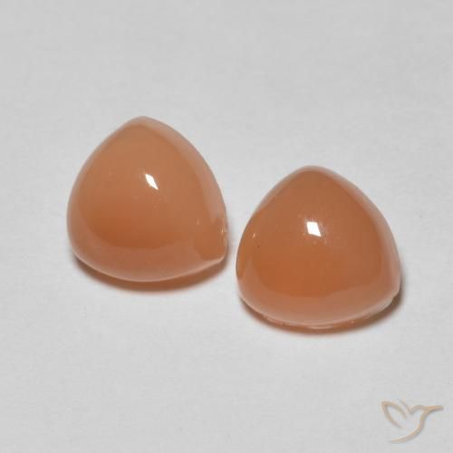 1.76ctw Natural Laranja claro Pedra da Lua, Trilhão, Translúcido