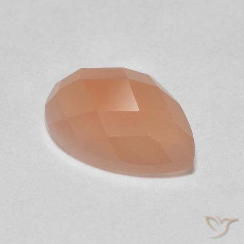 Pedra da Lua Laranja Médio Natural 1.06ct, Formato de pêra, Translúcido
