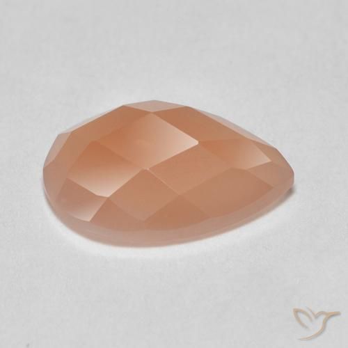 Pedra da Lua Laranja Médio Natural 1.06ct, Formato de pêra, Translúcido