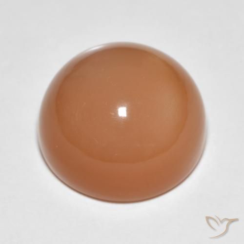 Pedra da Lua Laranja Melão Natural 13.61ct, Redondo, Translúcido