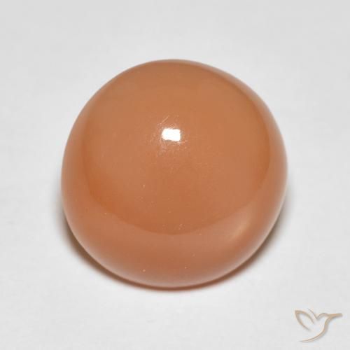 3.87ct Natural Laranja Médio Pedra da Lua, Redondo, Translúcido
