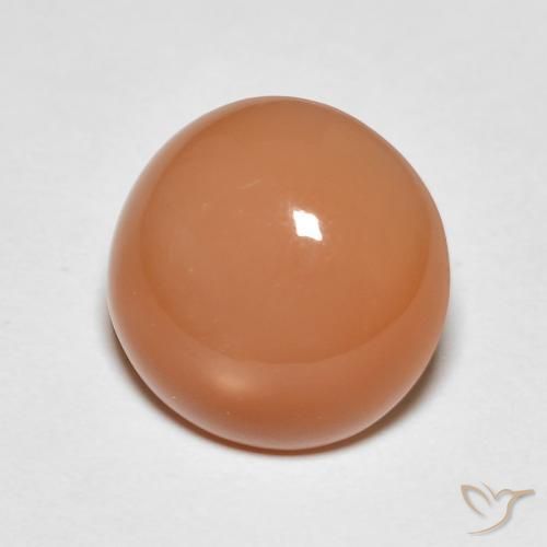 Pedra da Lua Laranja Médio Natural 3.87ct, Redondo, Translúcido