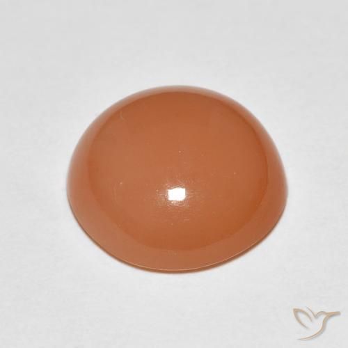 Pedra da Lua Laranja Médio Natural 3.87ct, Redondo, Translúcido
