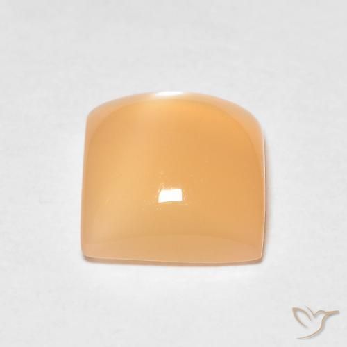 Pedra da Lua Laranja Melão Natural 1.03ct, Quadrado, Translúcido