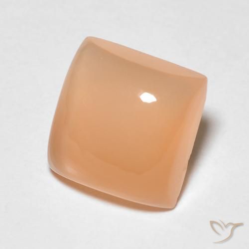Pedra da Lua pêssego laranja Natural 1.86ct, Quadrado, Translúcido