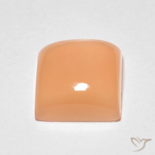 Pedra da Lua pêssego laranja Natural 1.86ct, Quadrado, Translúcido