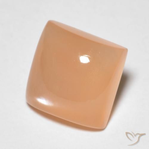Pedra da Lua pêssego laranja Natural 2.07ct, Quadrado, Translúcido