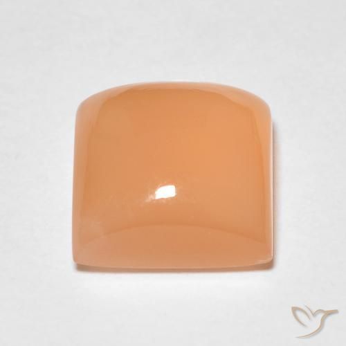 Pedra da Lua pêssego laranja Natural 2.07ct, Quadrado, Translúcido