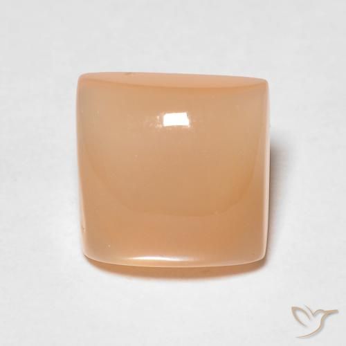 1.63ct Natural Laranja Médio Pedra da Lua, Quadrado, Transparente/Translúcido