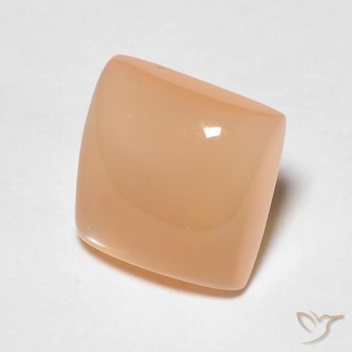 Pedra da Lua Laranja Médio Natural 1.63ct, Quadrado, Transparente/Translúcido