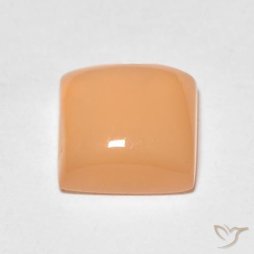 Pedra da Lua Laranja Médio Natural 1.63ct, Quadrado, Transparente/Translúcido