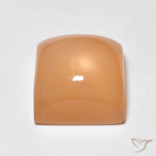 Pedra da Lua Laranja Melão Natural 2.56ct, Quadrado, Translúcido