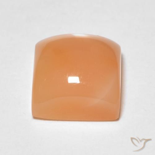 Pedra da Lua pêssego laranja Natural 2.28ct, Quadrado, Translúcido
