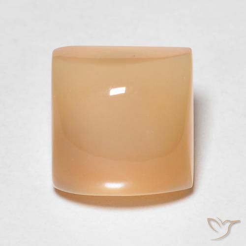 2.51ct Natural Laranja Médio Pedra da Lua, Quadrado, Translúcido