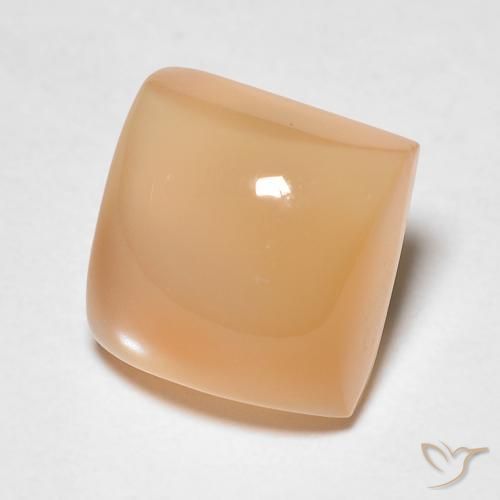 Pedra da Lua Laranja Médio Natural 2.51ct, Quadrado, Translúcido