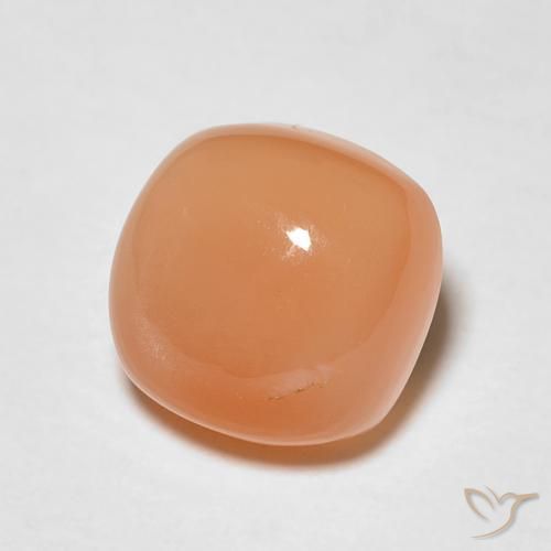 Pedra da Lua Laranja Melão Natural 1.85ct, Almofada, Translúcido