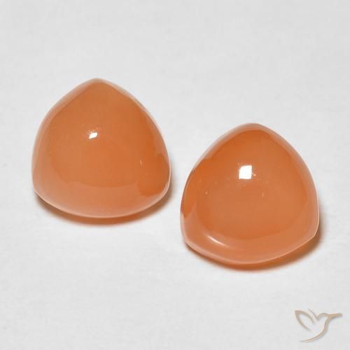 1.75ctw Natural Laranja Médio Pedra da Lua, Trilhão, Translúcido